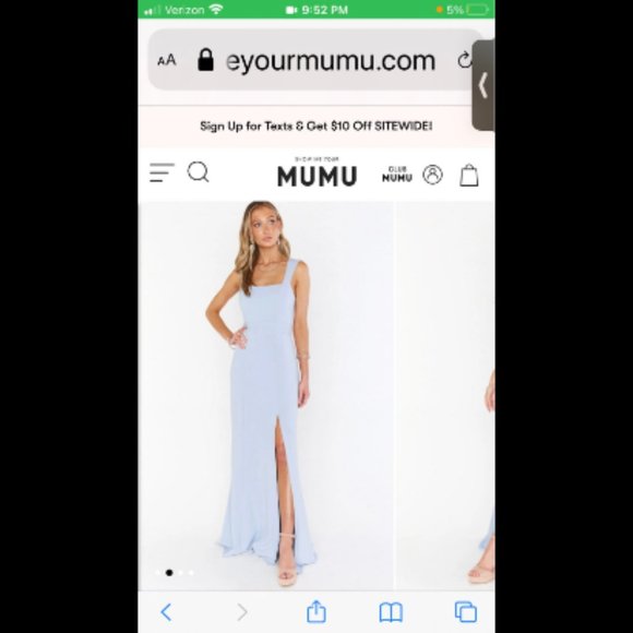 Show Me Your MuMu Dresses & Skirts - Used Show Me Your Mumu Paris steel blue maxi dress